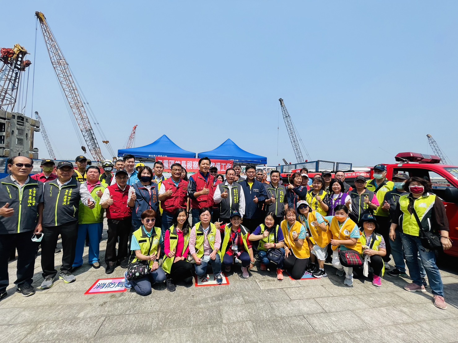 朱惕之副市長率市府團隊視察三重區防汛整備工作，會後與參演.