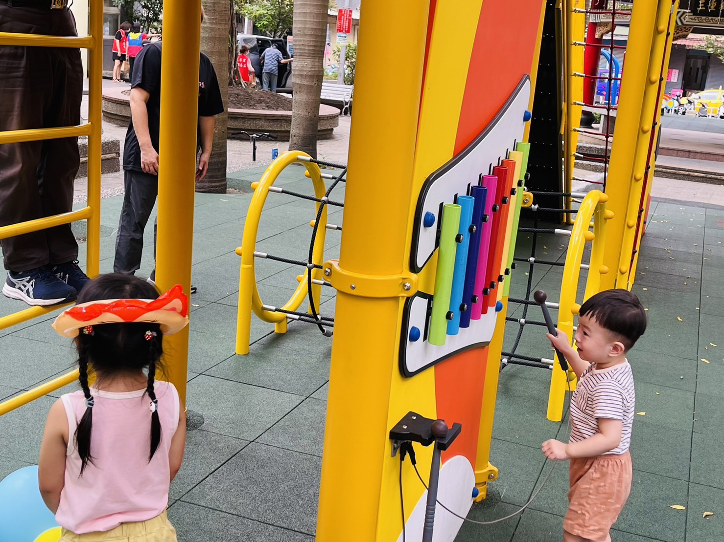 後竹圍公園遊具-音樂板遊戲功能.
