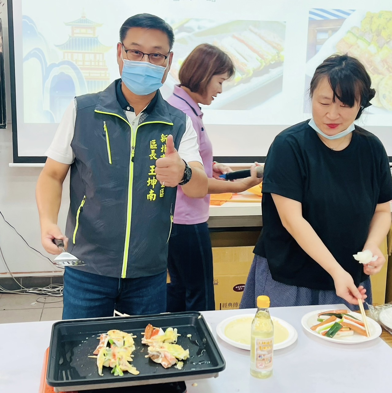 臺韓中秋同樂，三重區公所邀韓籍講師分享手作韓式煎餅。